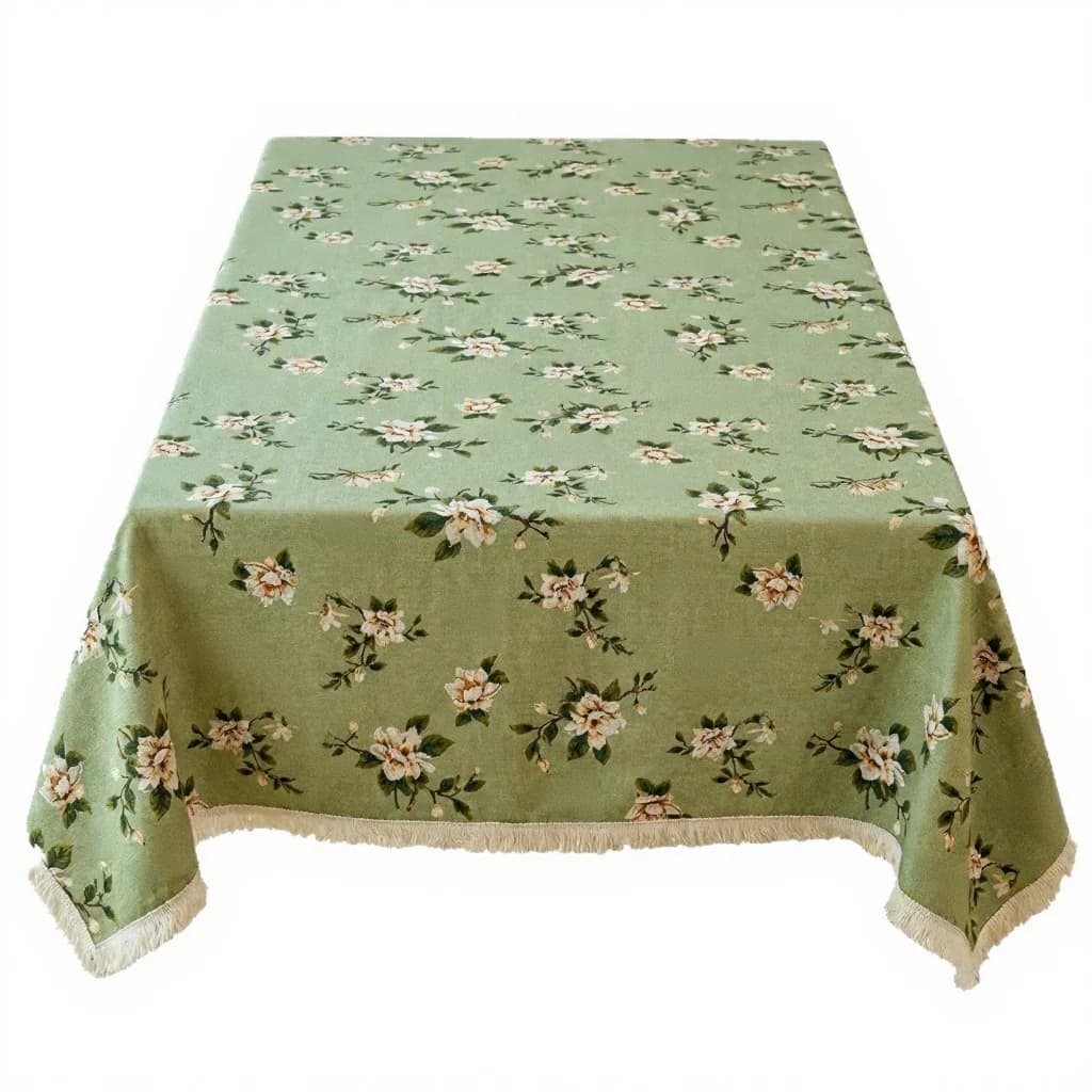 Hiasan Pelari Meja dan Alas Meja Jacquard Bunga Rustic