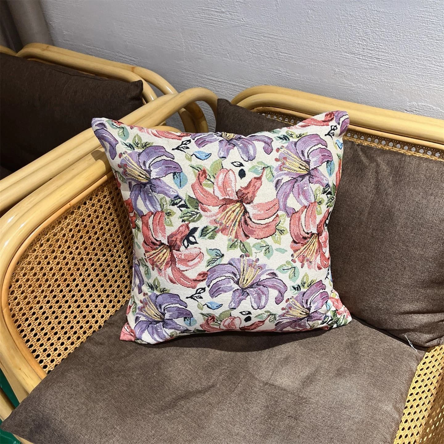 Sarung Kusyen Jacquard Gaya Desa Amerika untuk Sofa