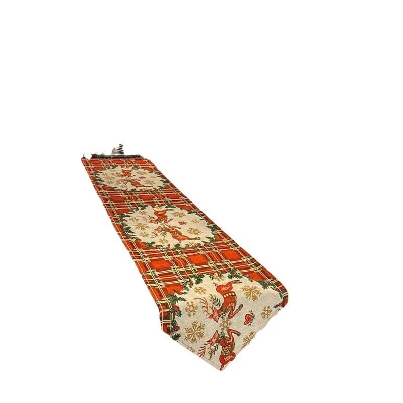 Pelapik Meja Jacquard Rusa Nordic Hiasan Perayaan